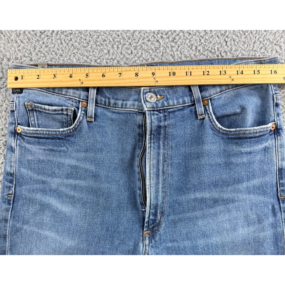 Citizens Of Humanity Georgia High Rise Bootcut Jeans Womens 32 (32x33) Spilt Hem - Picture 9 of 16